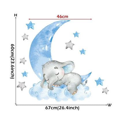 Autocollants Muraux Éléphant Chambre Bébé
